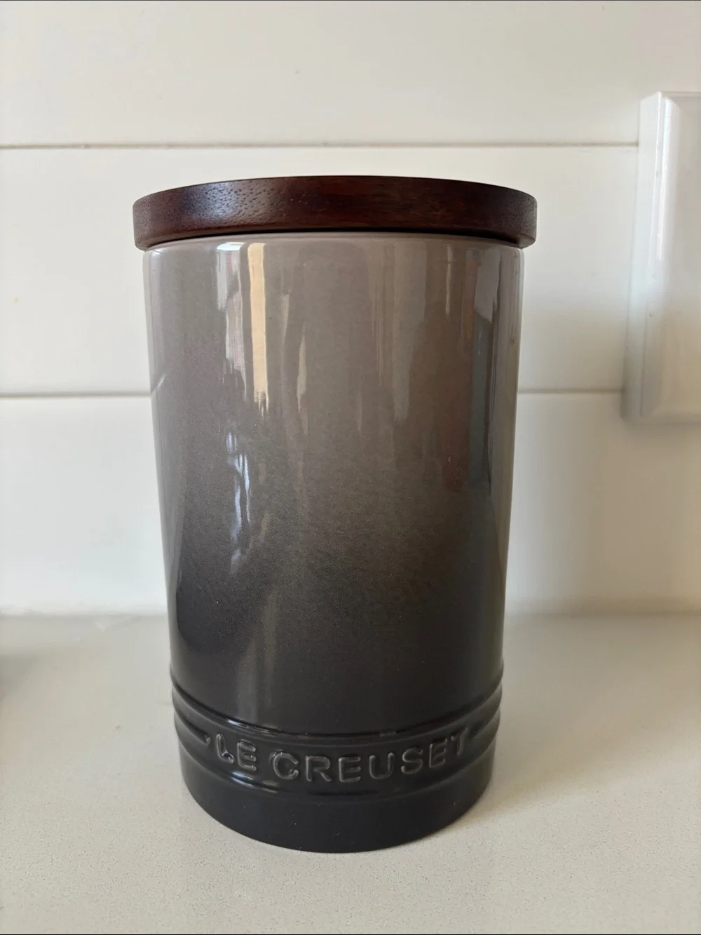 New - Le Creuset Cannister in Flint Oyster 26 oz